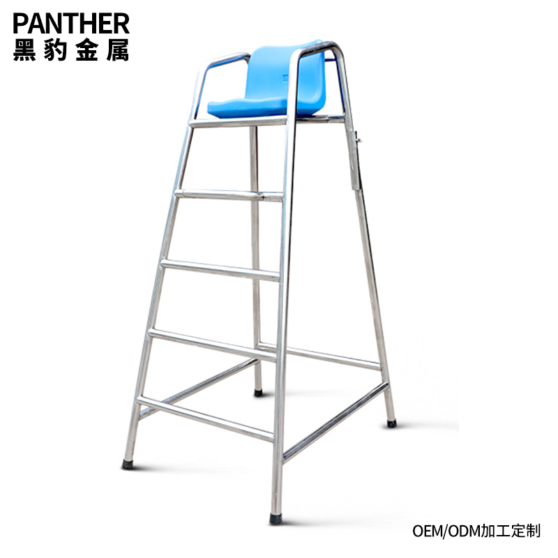 加厚304不銹鋼泳池瞭望高凳救生椅